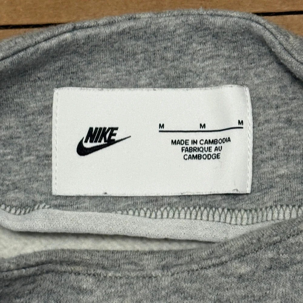 Nike Mock Neck Womens Medium Sweatshirt Heather Gray Athleisure Oversized Comfy - Picture 10 of 12